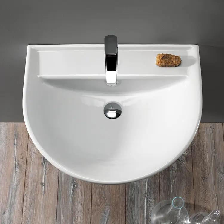 white bathroom sink