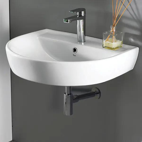 white bathroom sink