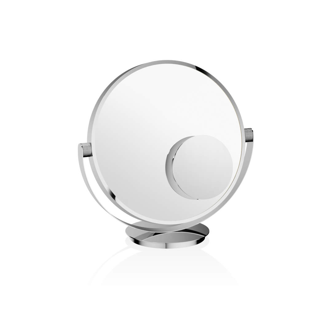 chrome table mirror