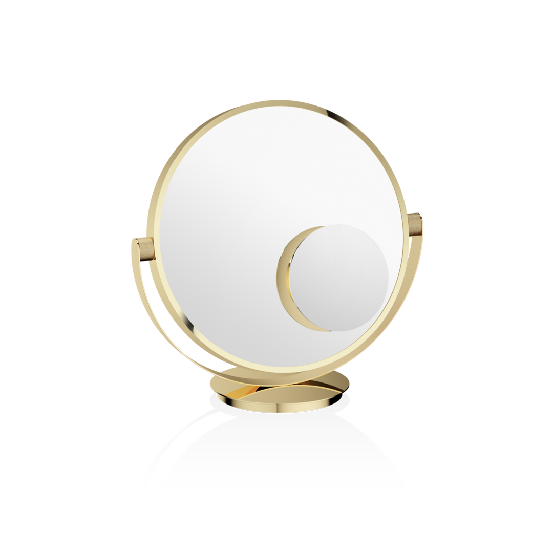 gold table mirror