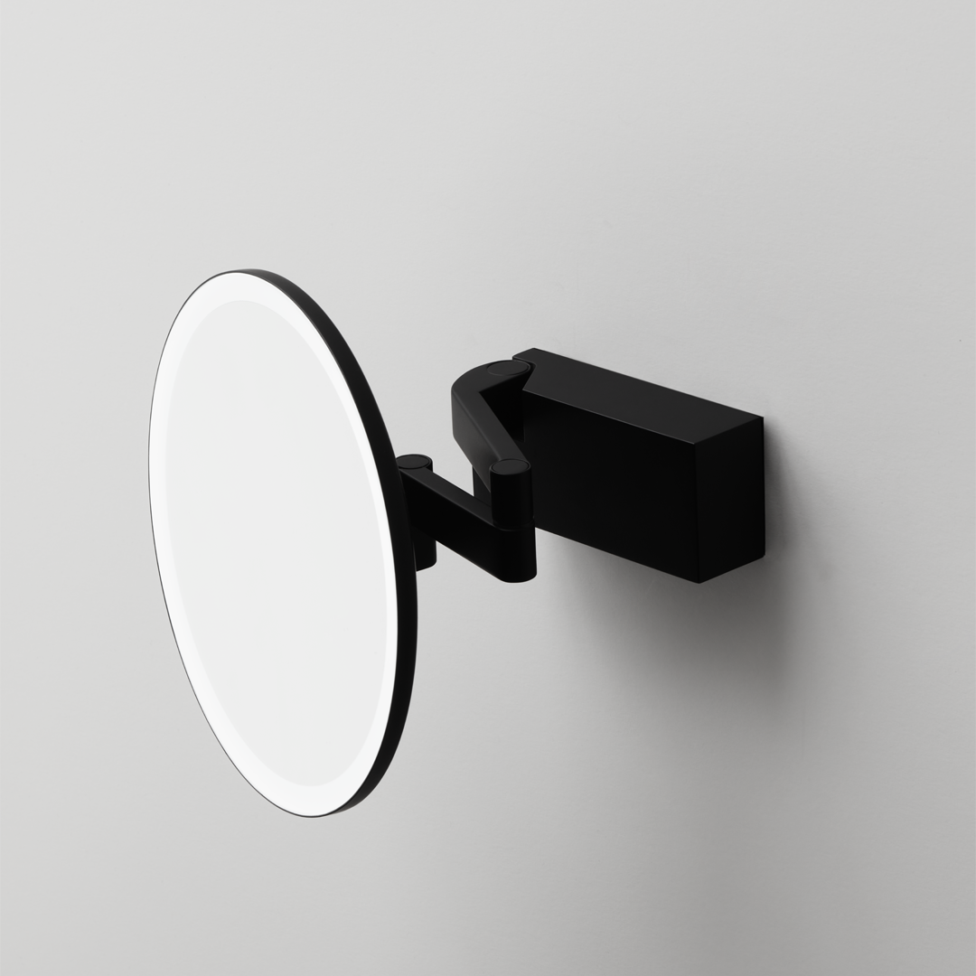black matte cosmetic mirror