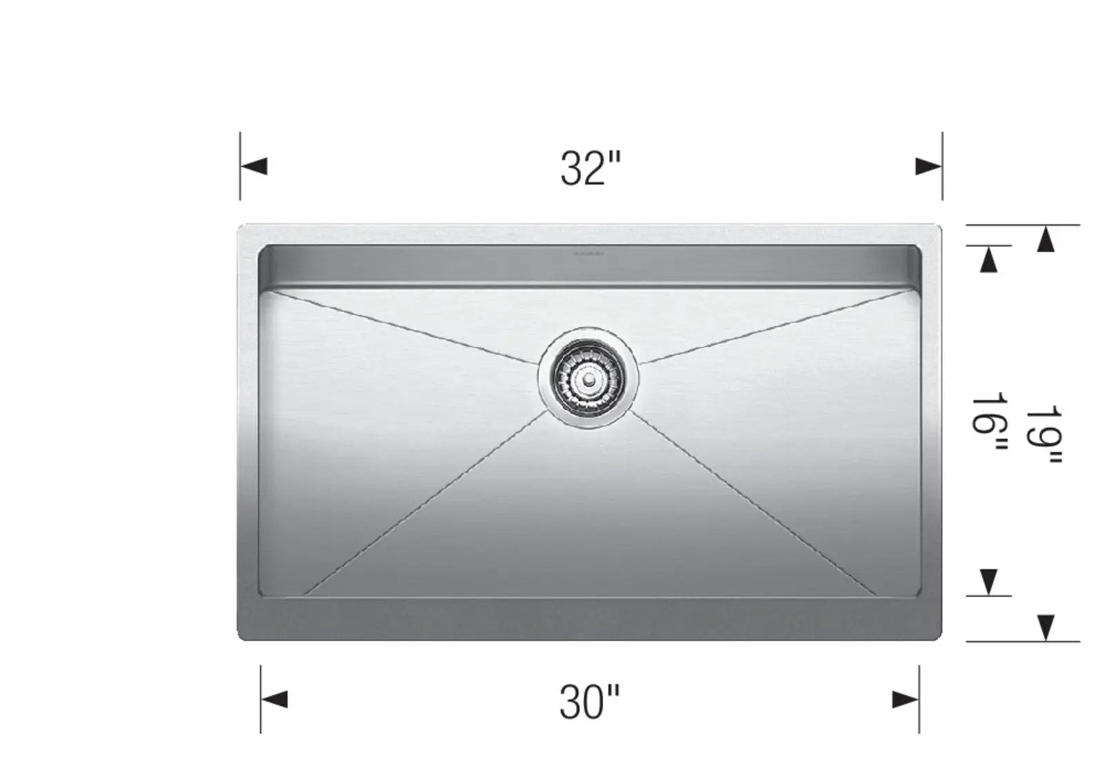 satin polish stainless steel sink