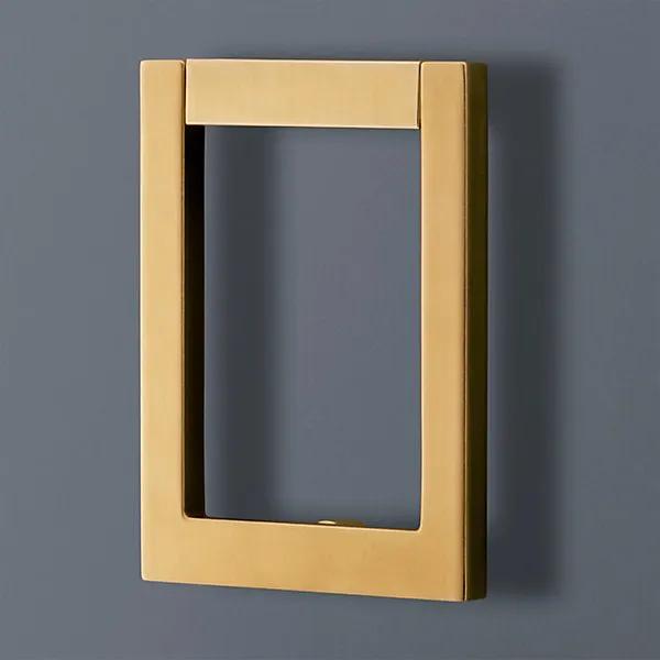 satin brass knocker