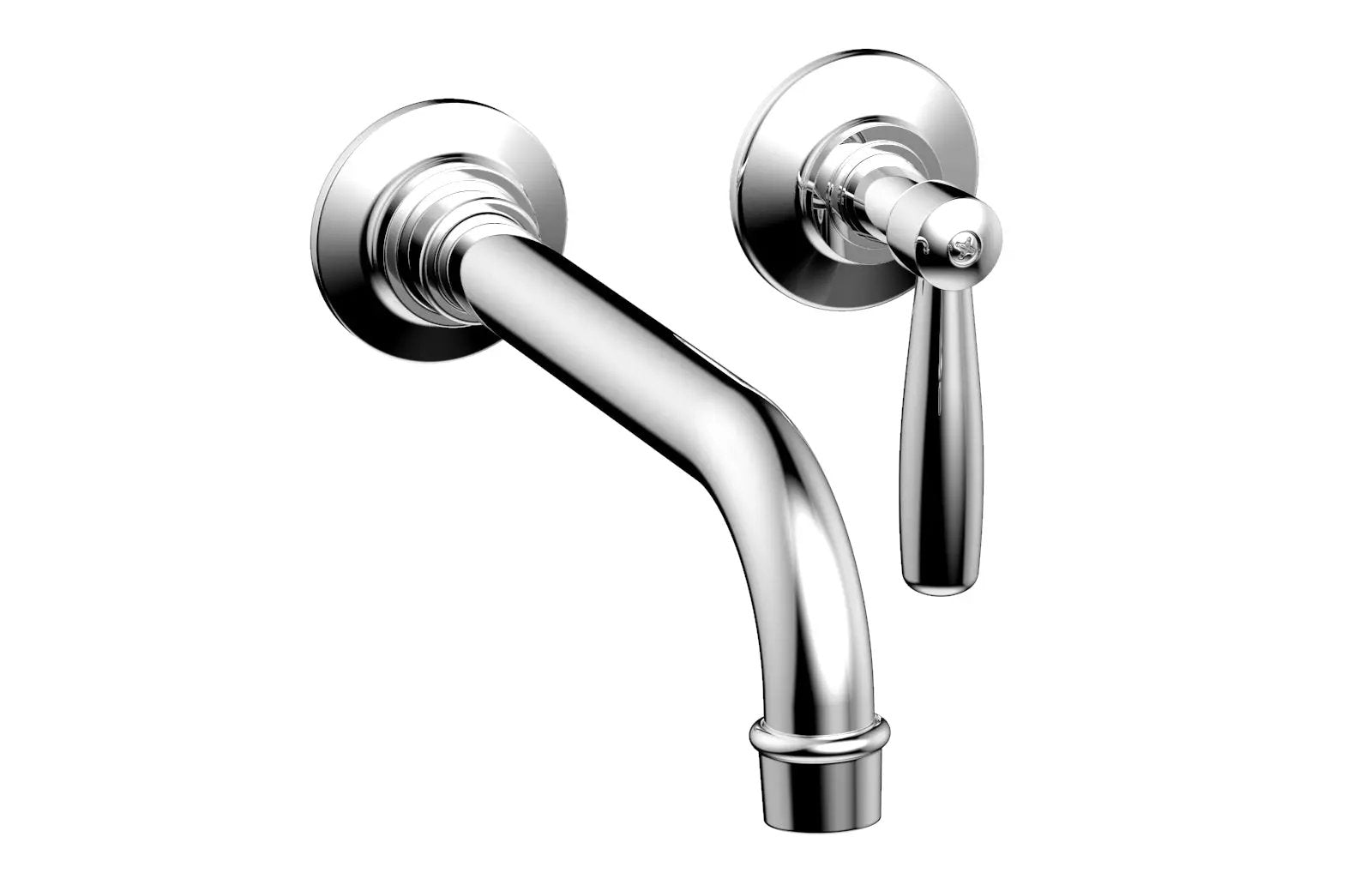 polished chrome lavatory set