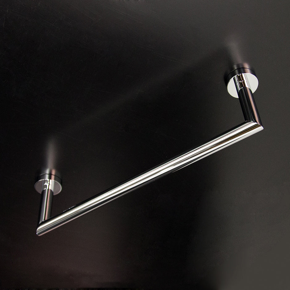 polished chrome towel bar