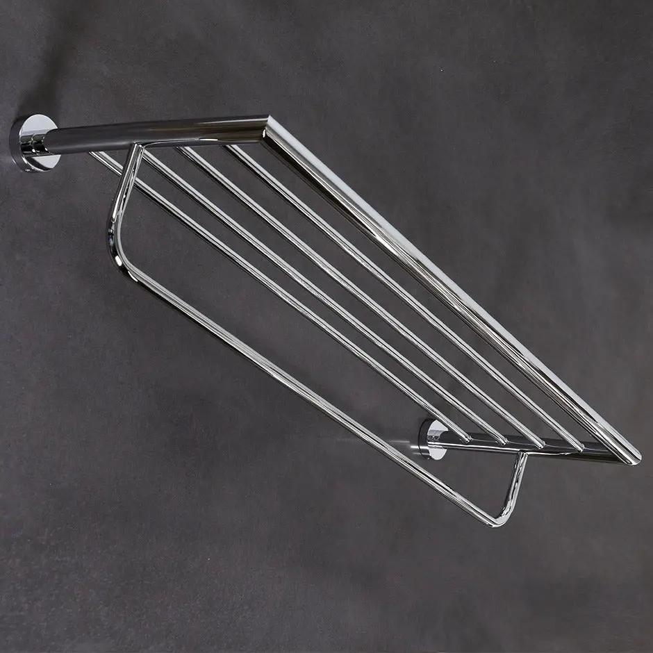 polished chrome towel bar