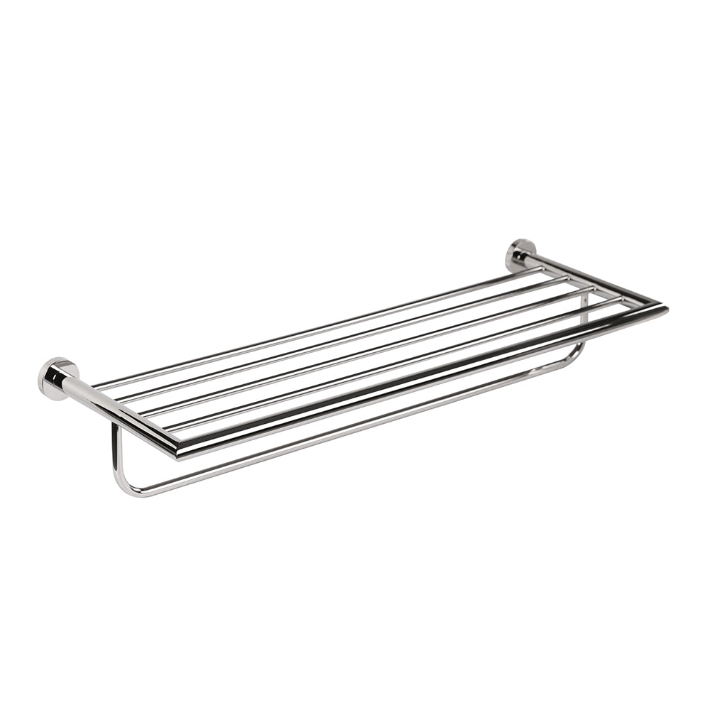 polished chrome towel bar