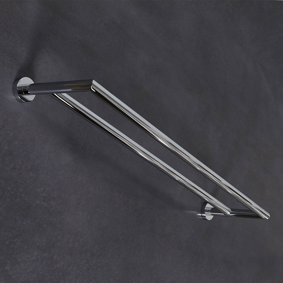 polished chrome towel bar