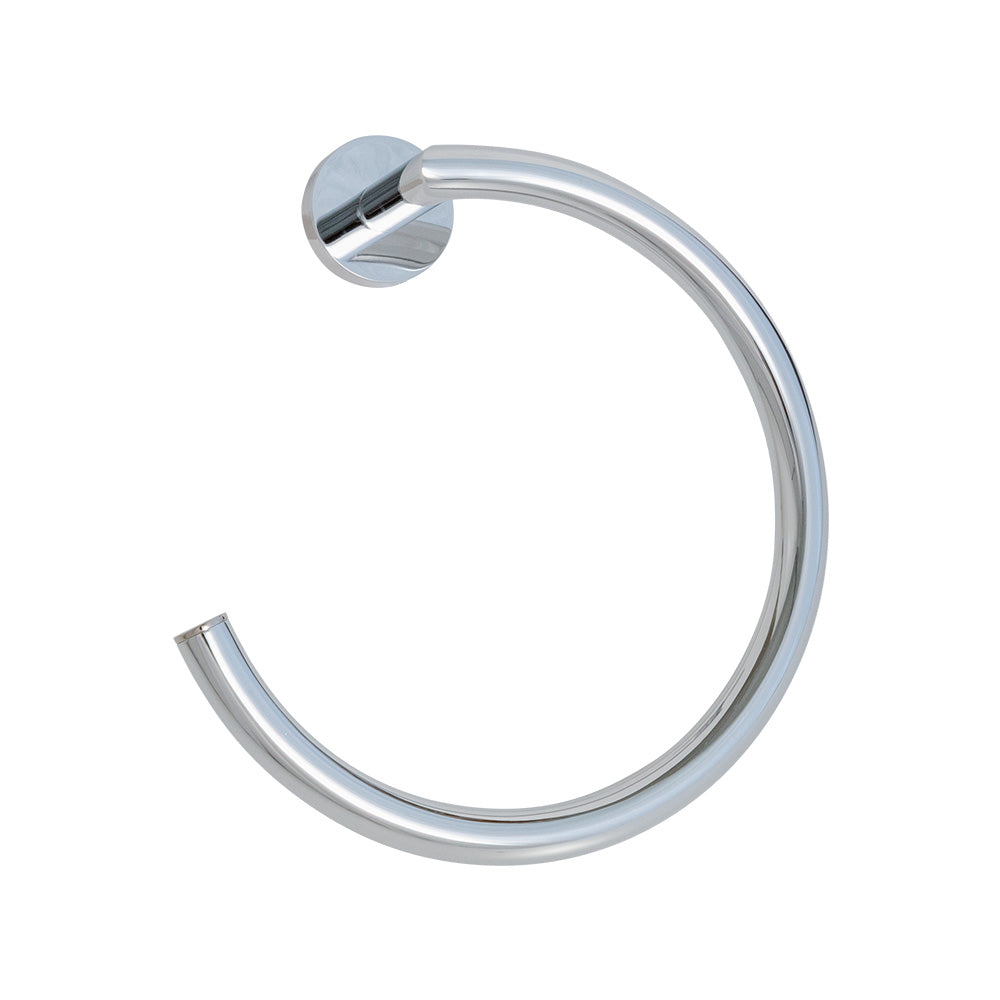 polished chrome towel ring