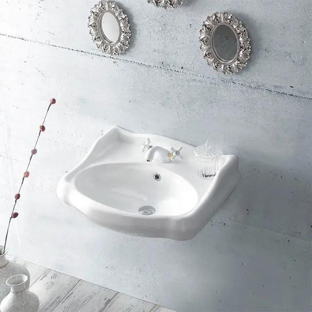 white bathroom sink