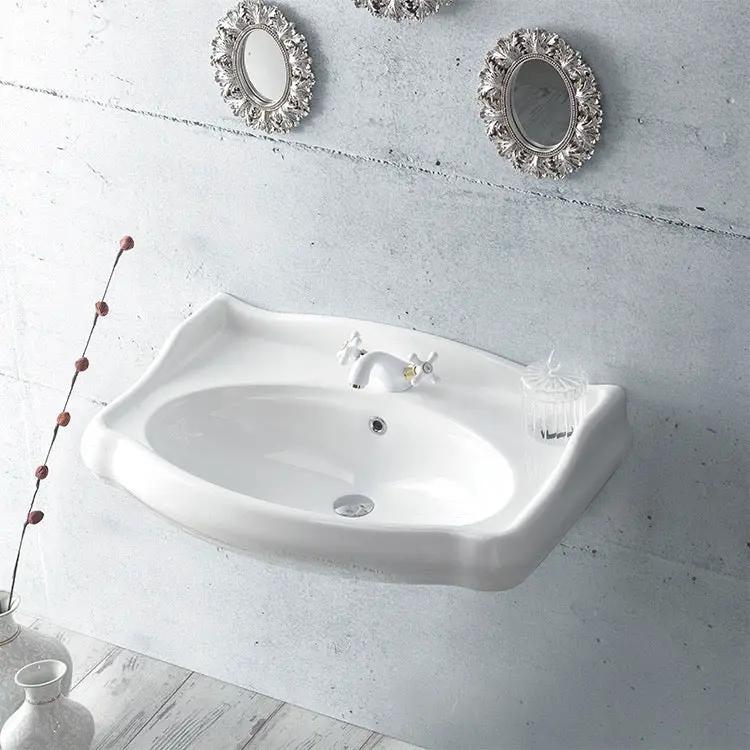 white bathroom sink