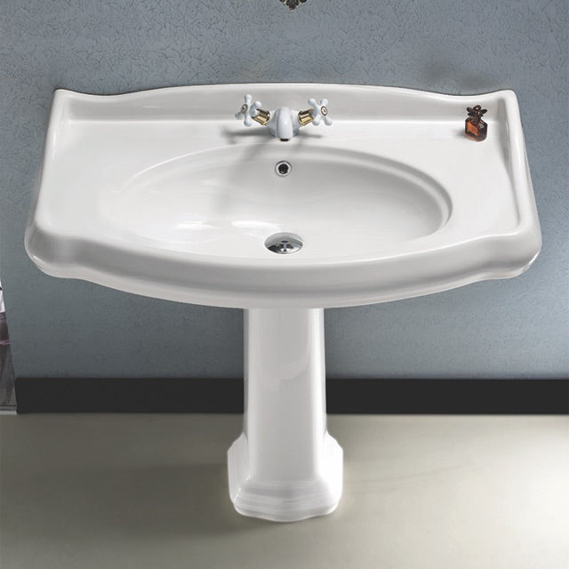 white bathroom sink