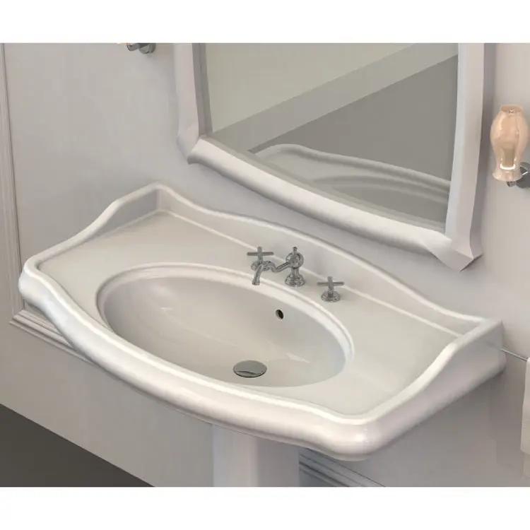 white bathroom sink