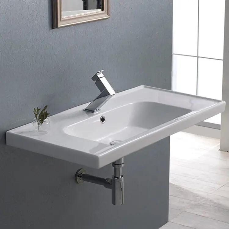 white bathroom sink
