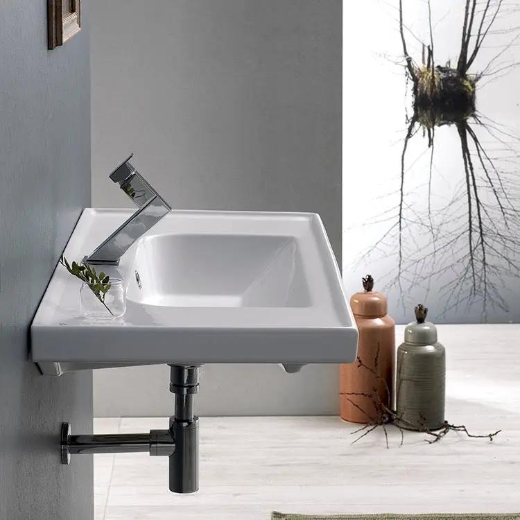 white bathroom sink