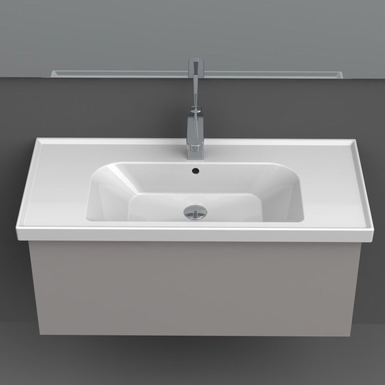 white bathroom sink