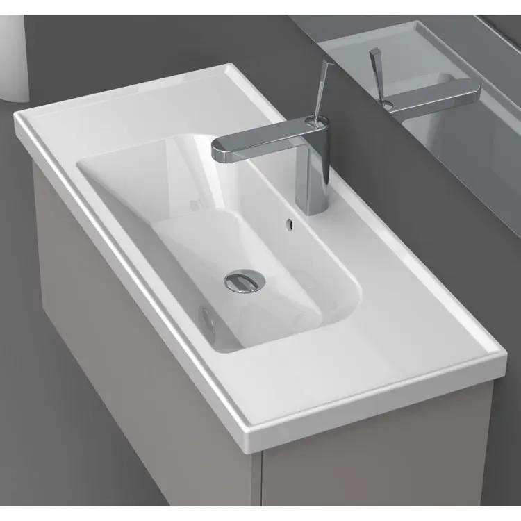 white bathroom sink