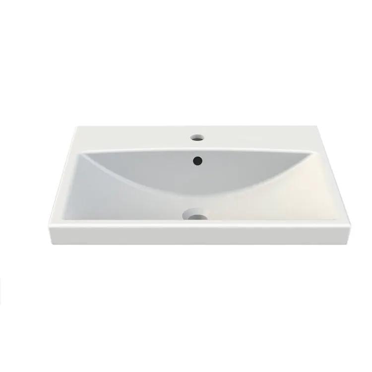 white bathroom sink