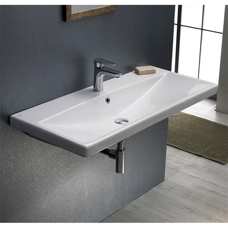 white bathroom sink