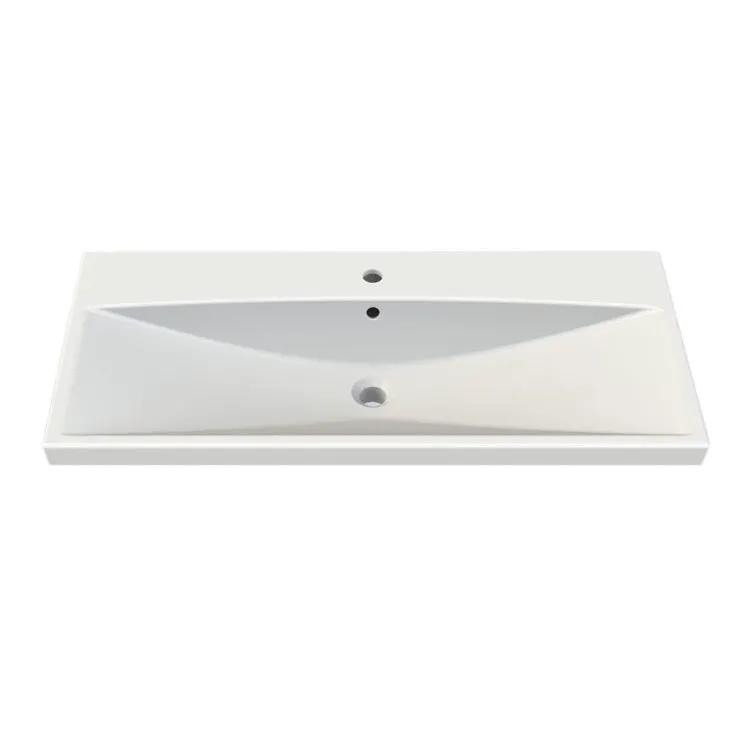 white bathroom sink