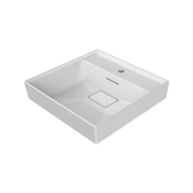 white bathroom sink
