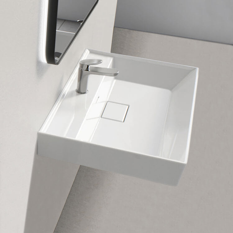 white bathroom sink