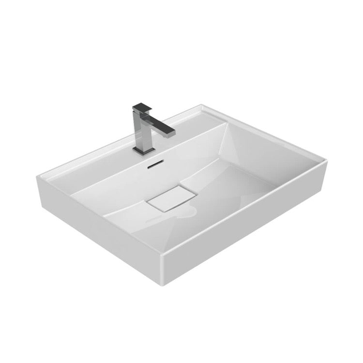 white bathroom sink