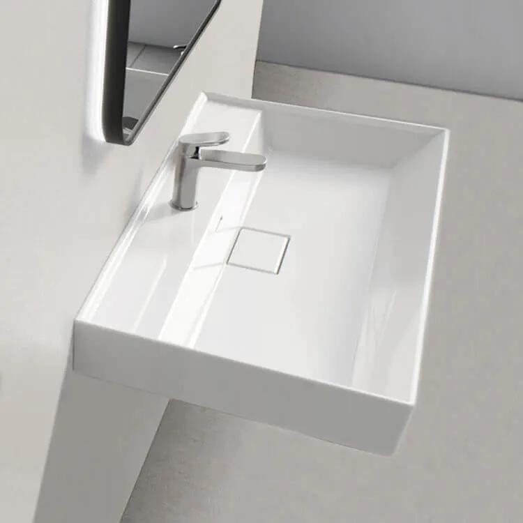 white bathroom sink