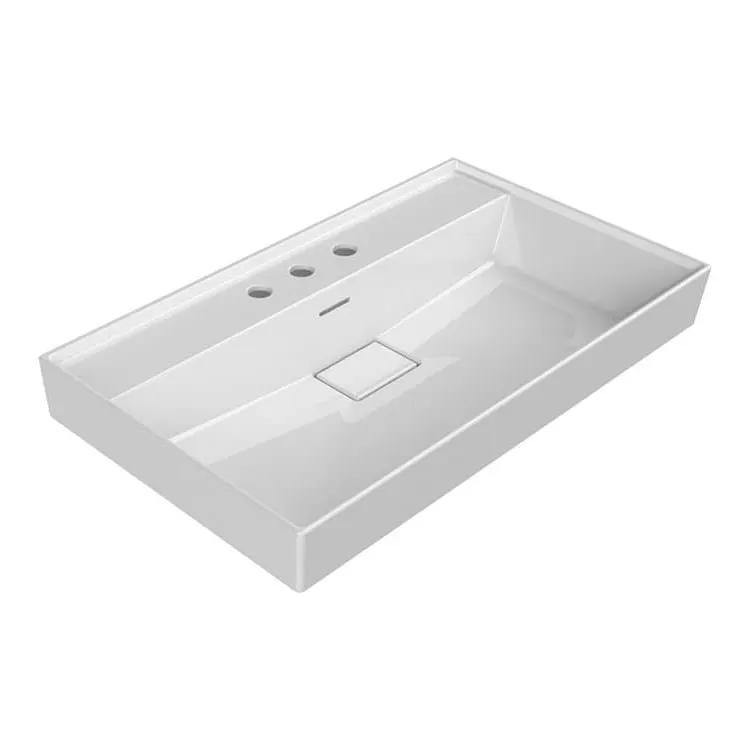 white bathroom sink