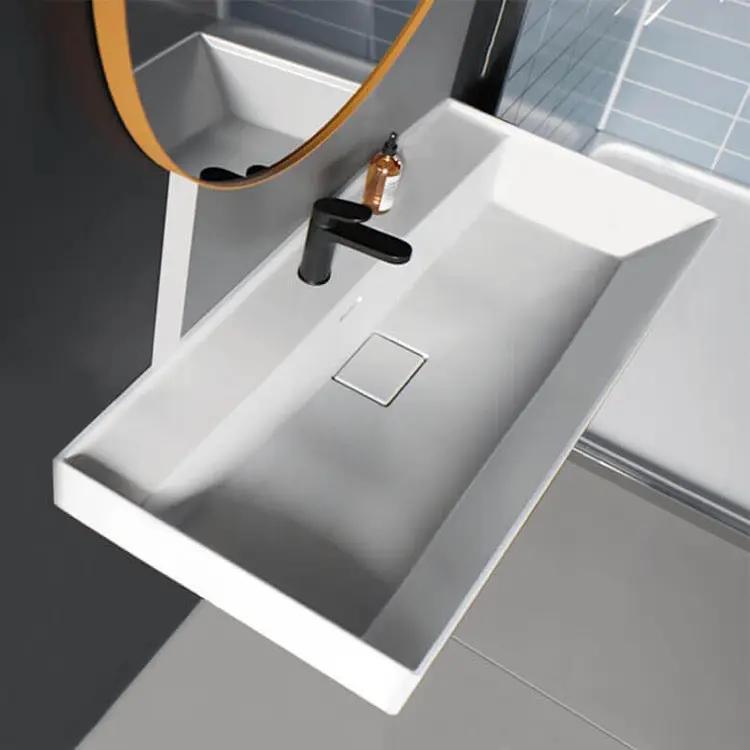white bathroom sink