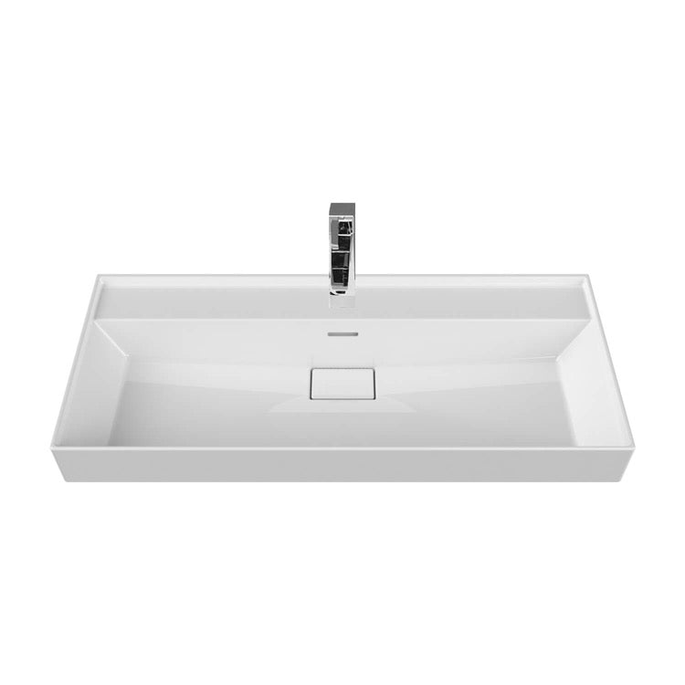 white bathroom sink