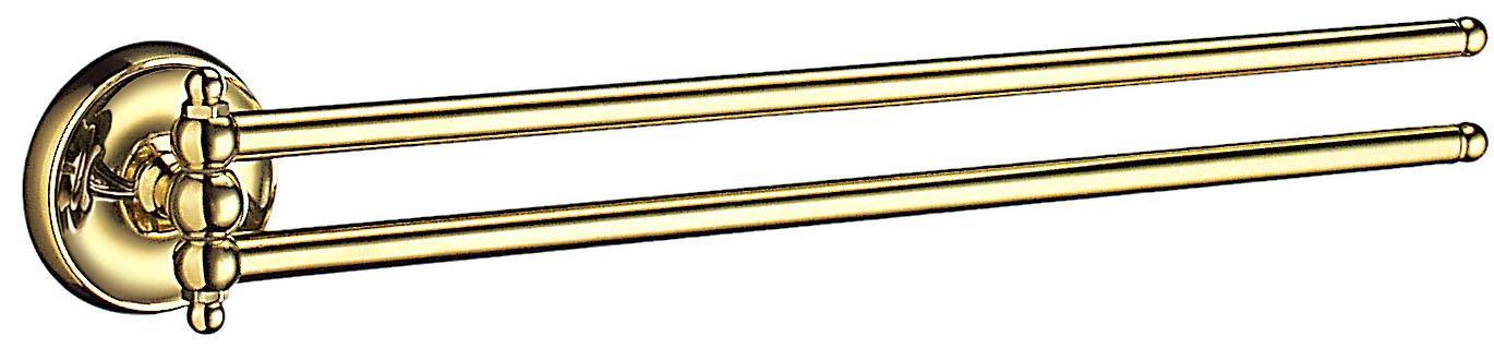 polished brass towel rail