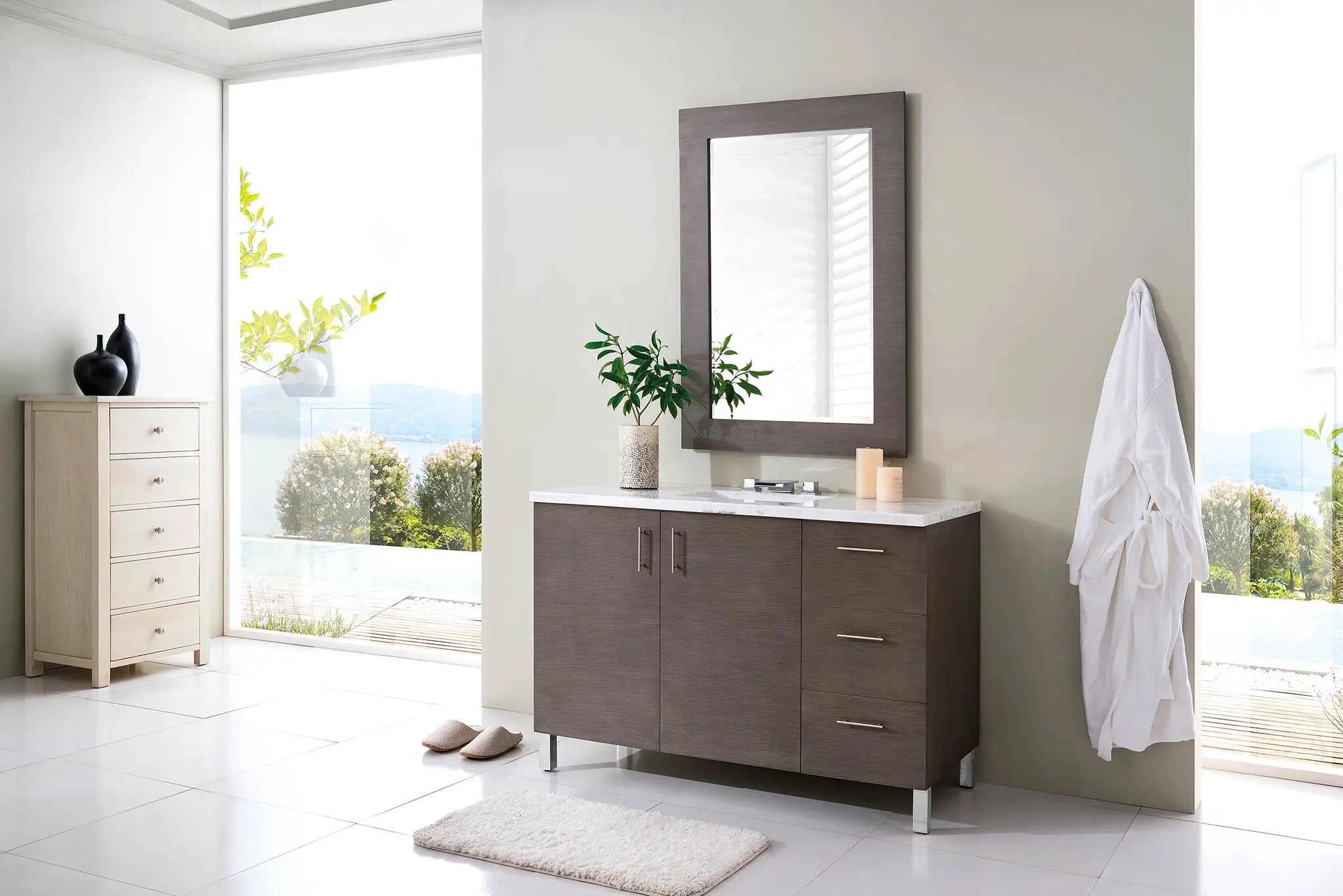 silver oak vanity