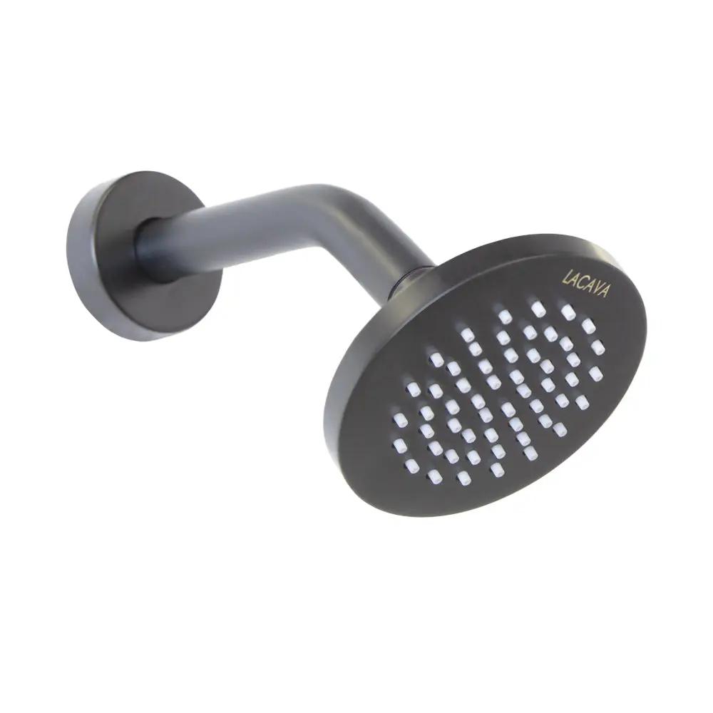 Lacava Minimal Wall-Mount Tilting Round Rain Shower Head by Lacava