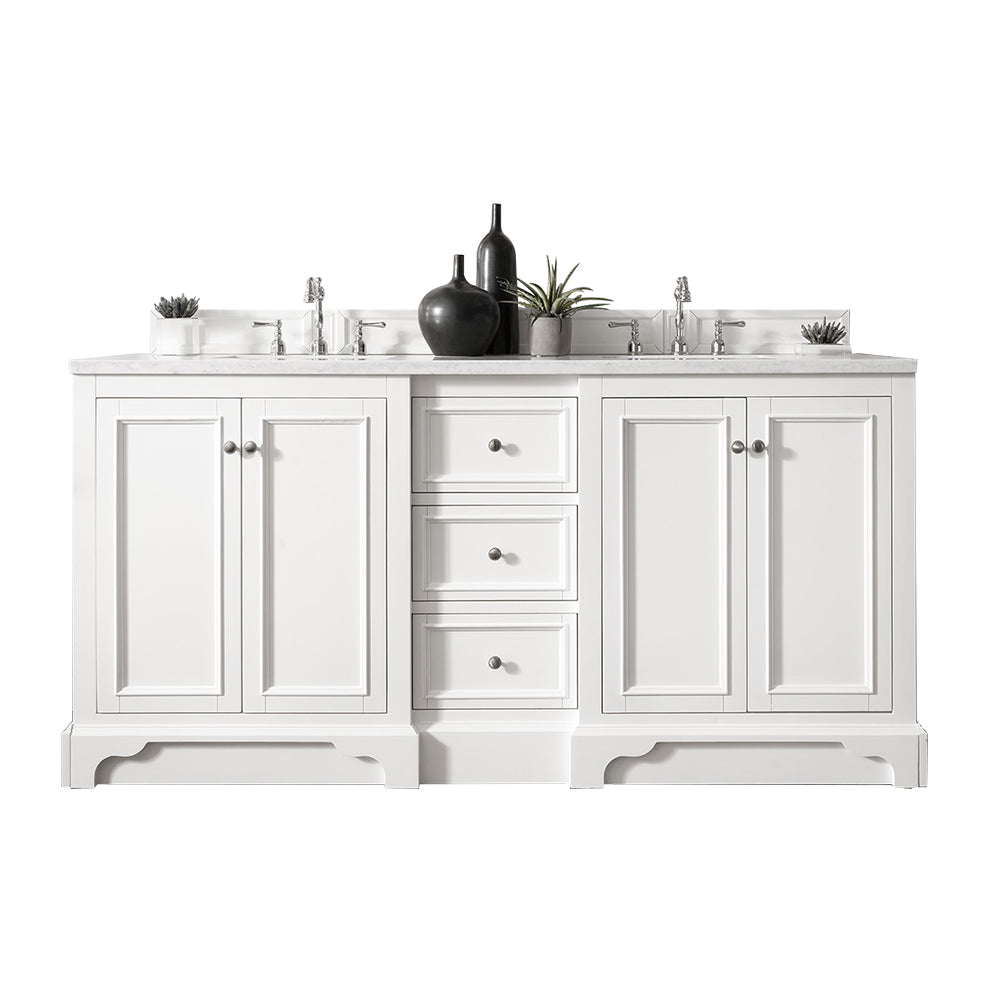 James Martin De Soto 72" Double Vanity Set - Bright White