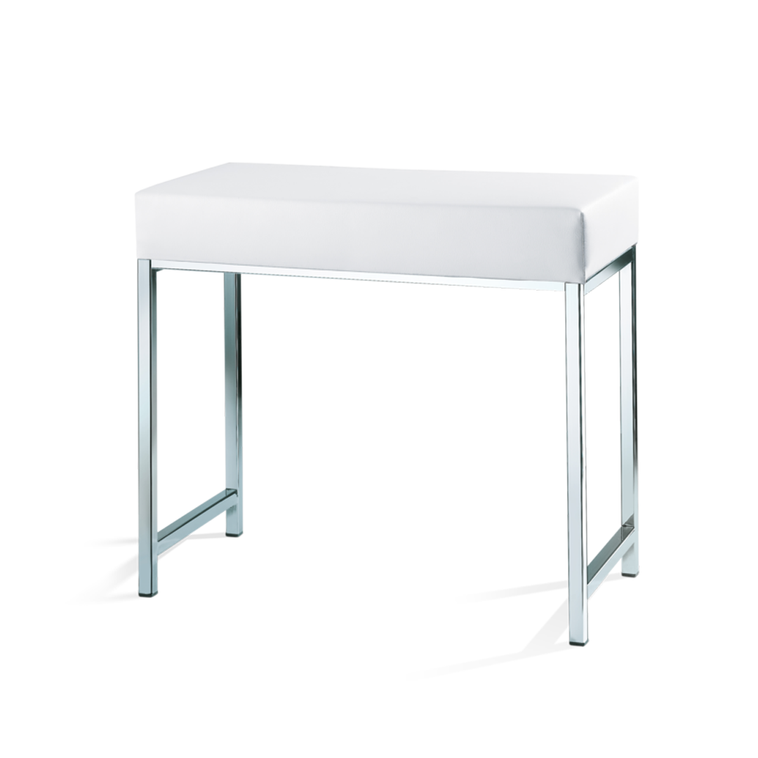 chrome/white bench