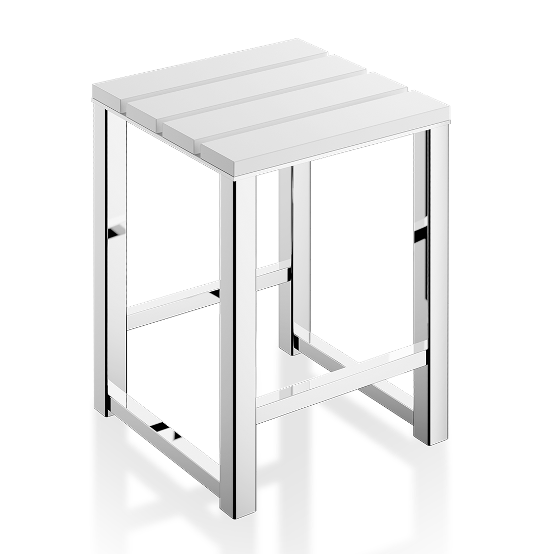 Decor Walther 0503654 68 Stool Polished Stainless Steel / Mineral 