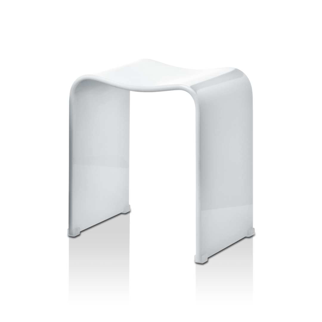 white acrylic stool