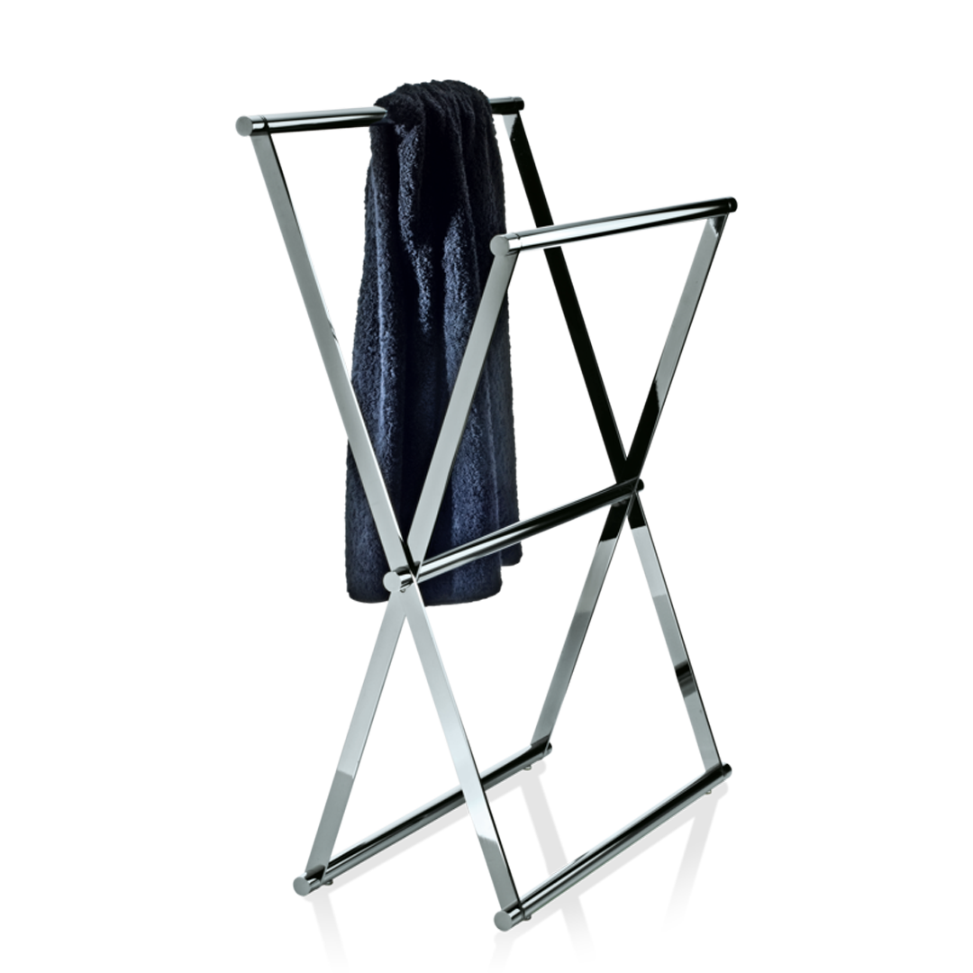 chrome towel stand