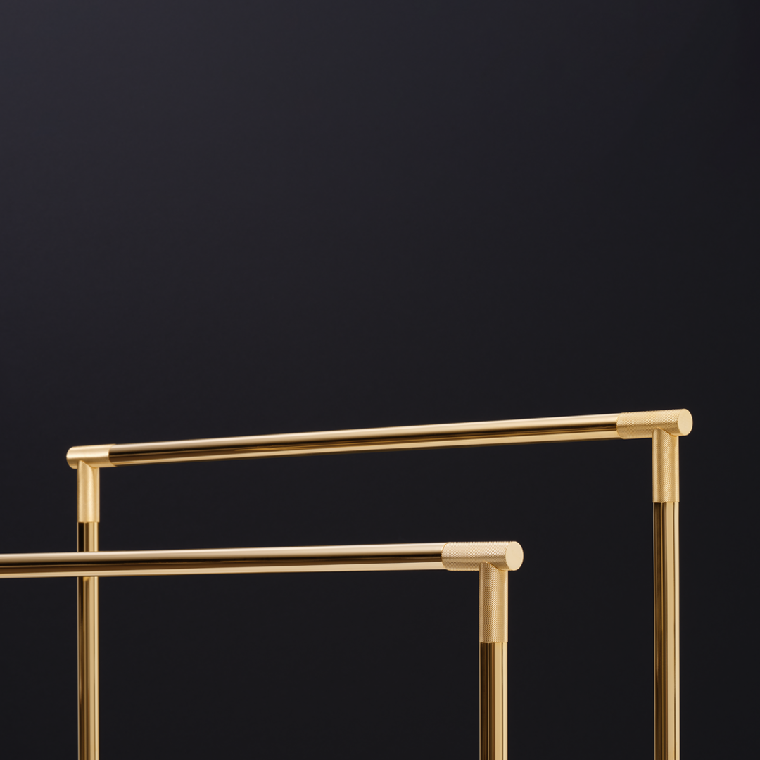 gold towel stand