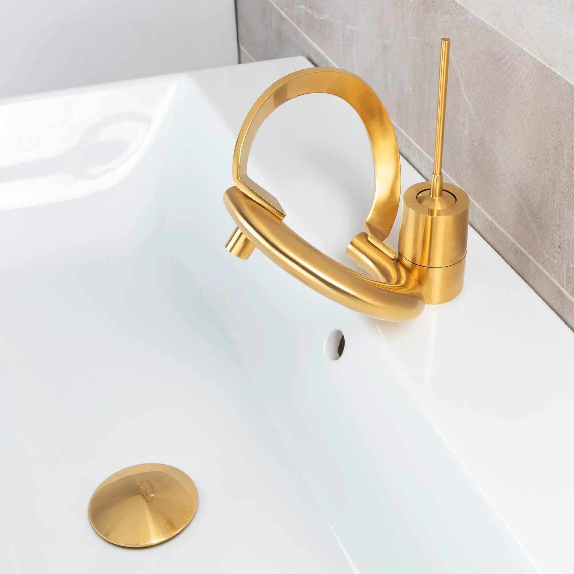 brushed gold faucet