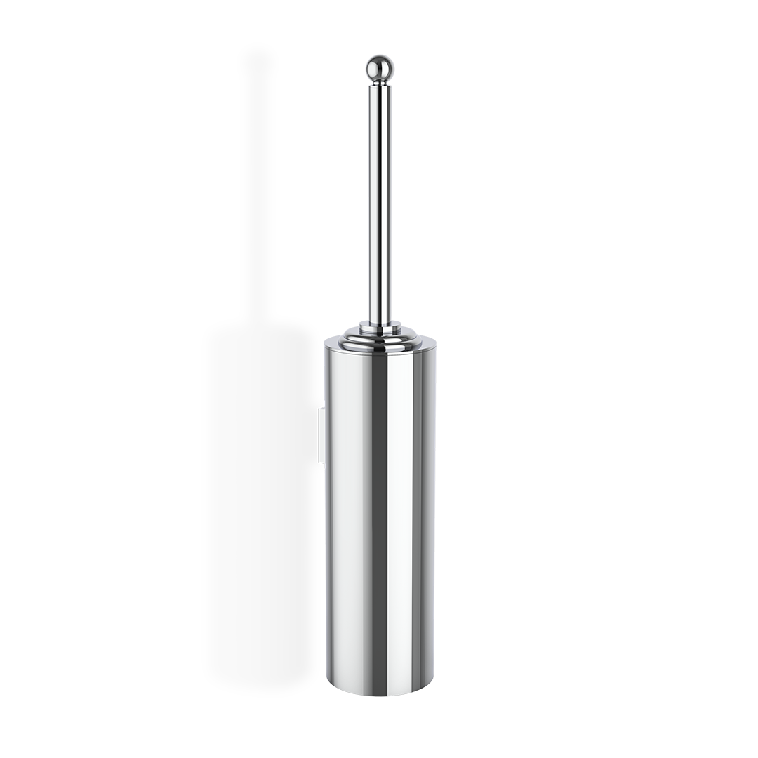 chrome toilet brush set