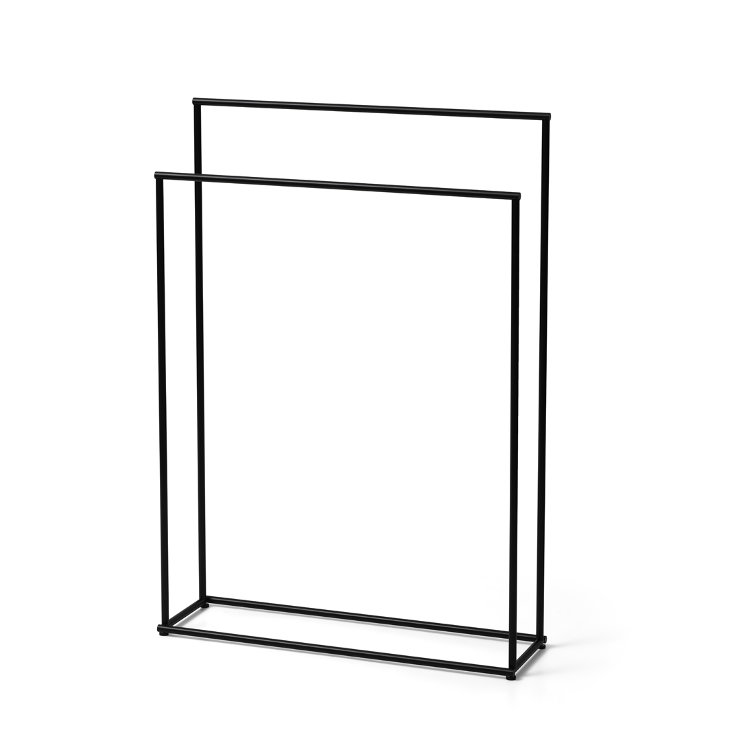 black matte towel stand