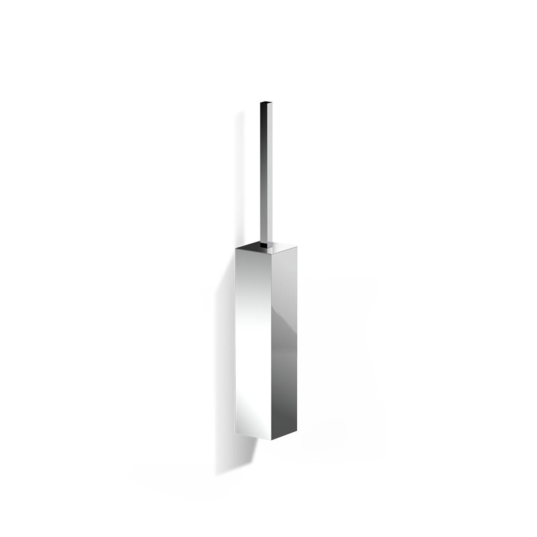 chrome toilet brush set