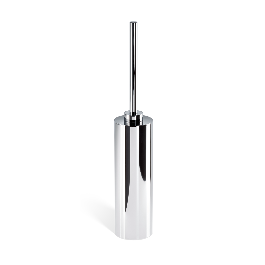 chrome toilet brush set