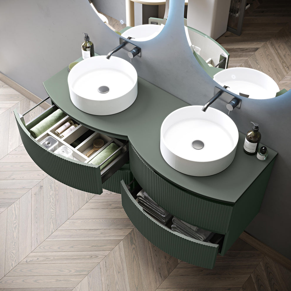 green matte countertop