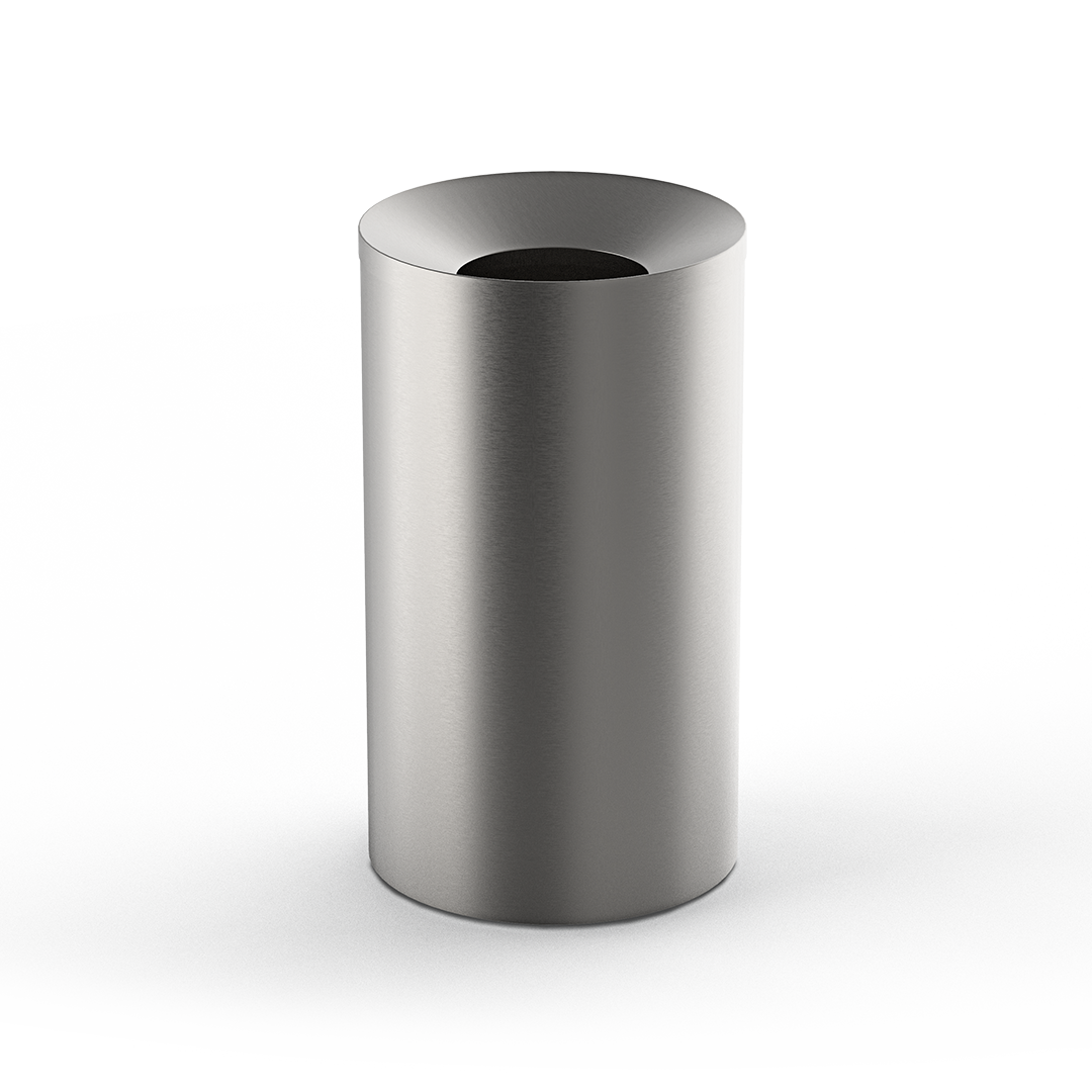 stainless steel matte waste bin