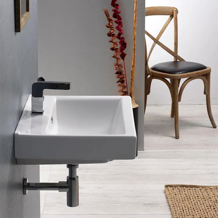 white bathroom sink