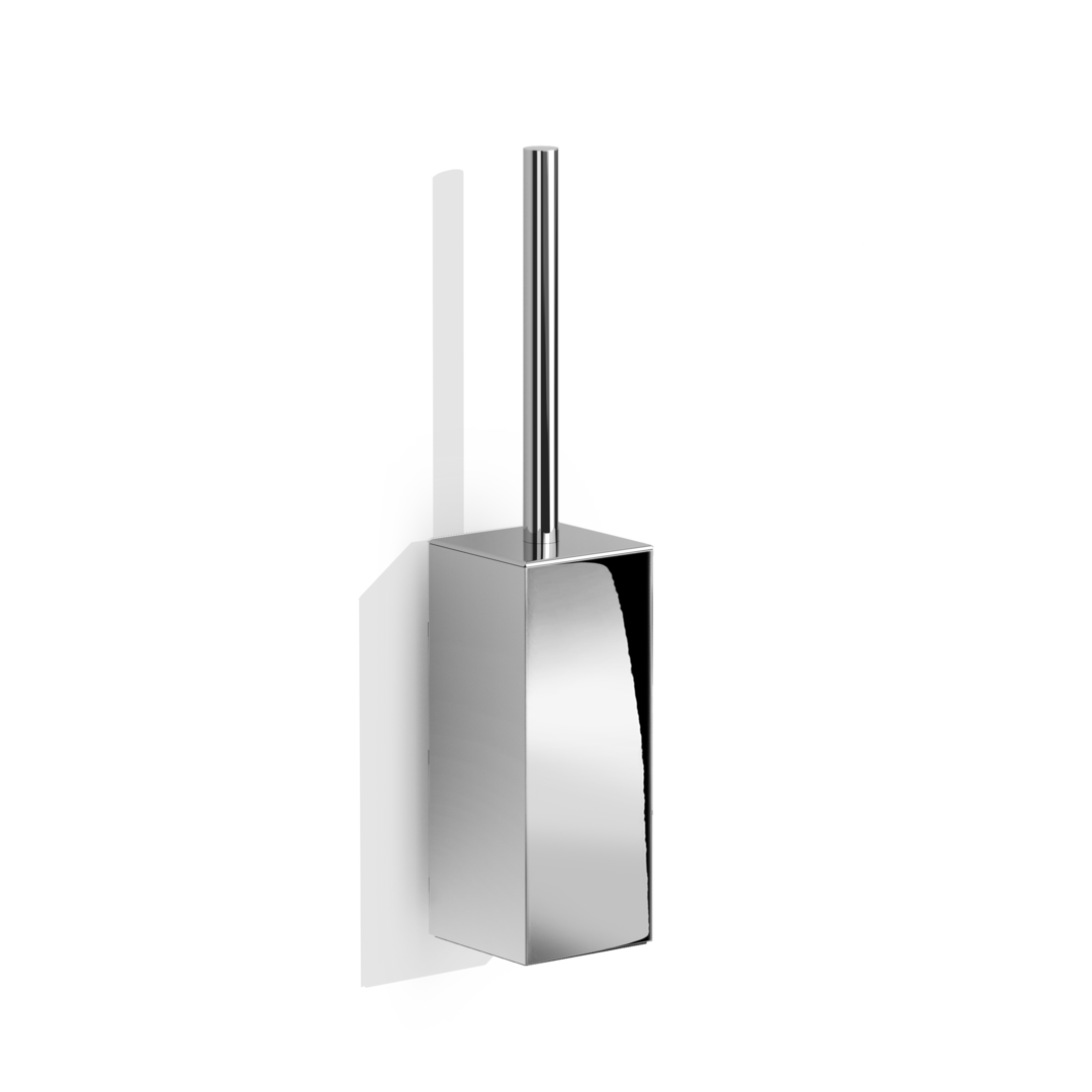 chrome toilet brush set