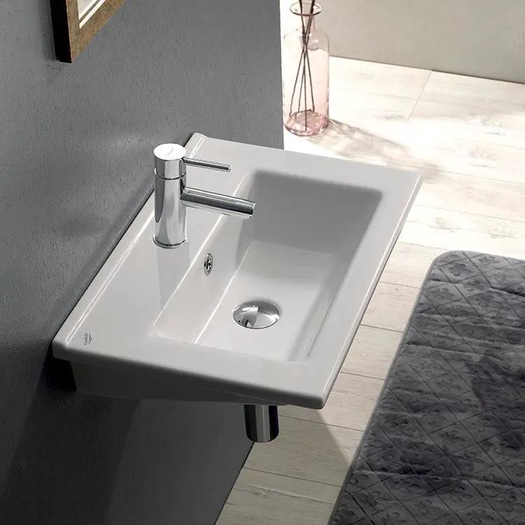 white bathroom sink
